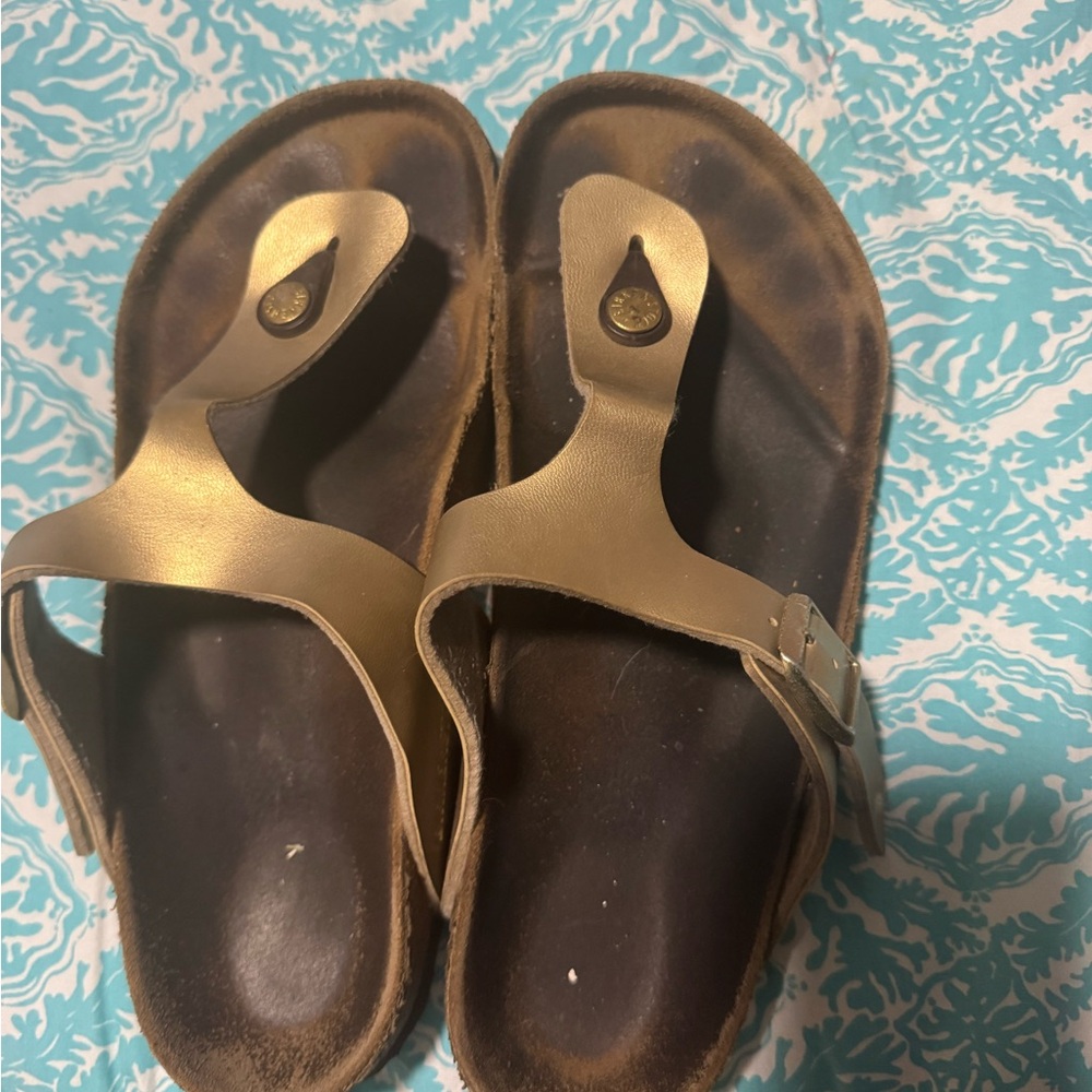 Birkenstock Metallic Gold Sandals